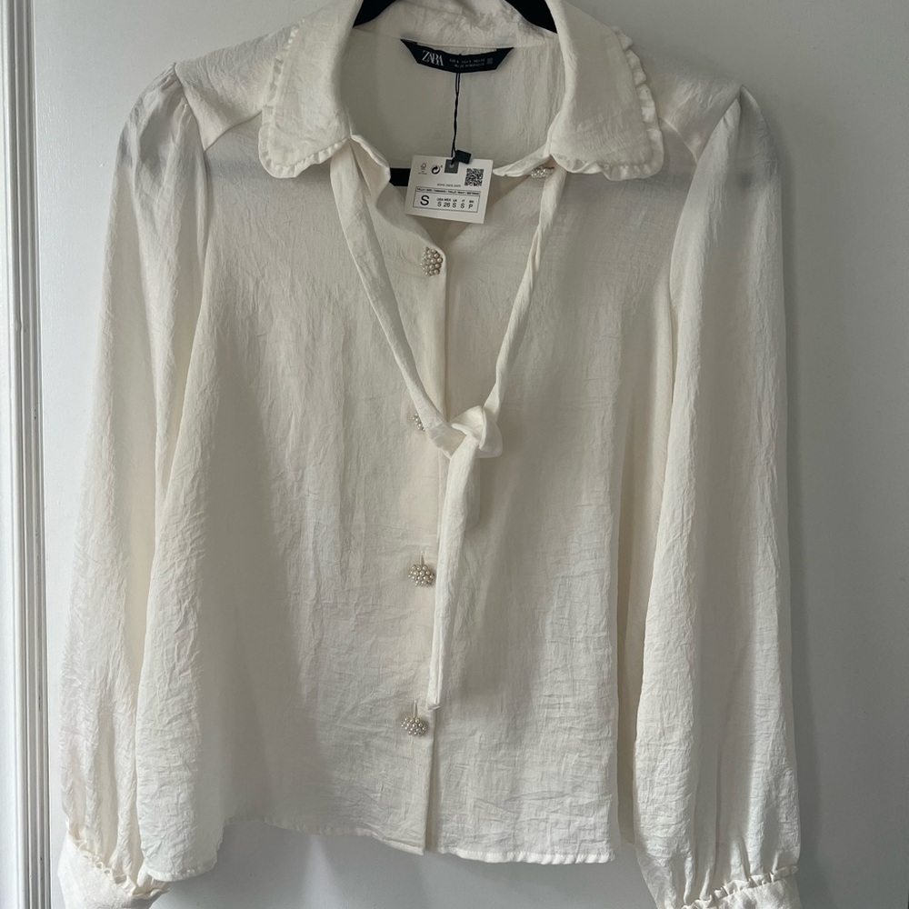 Zara Blouse/ Button Down Shirt NWT